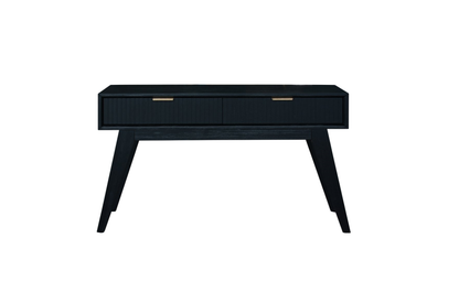 Jirou 2 Drawer Console Table - Brushed Black