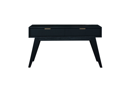 Jirou 2 Drawer Console Table - Brushed Black