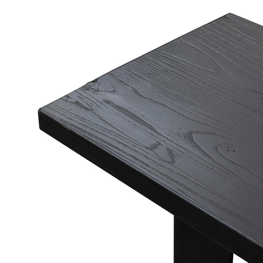 2m Reclaimed Wood Bench - Black