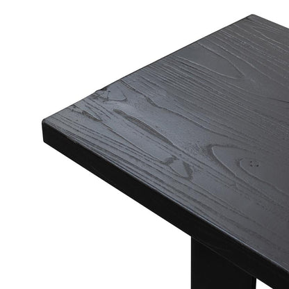2m Reclaimed Wood Bench - Black