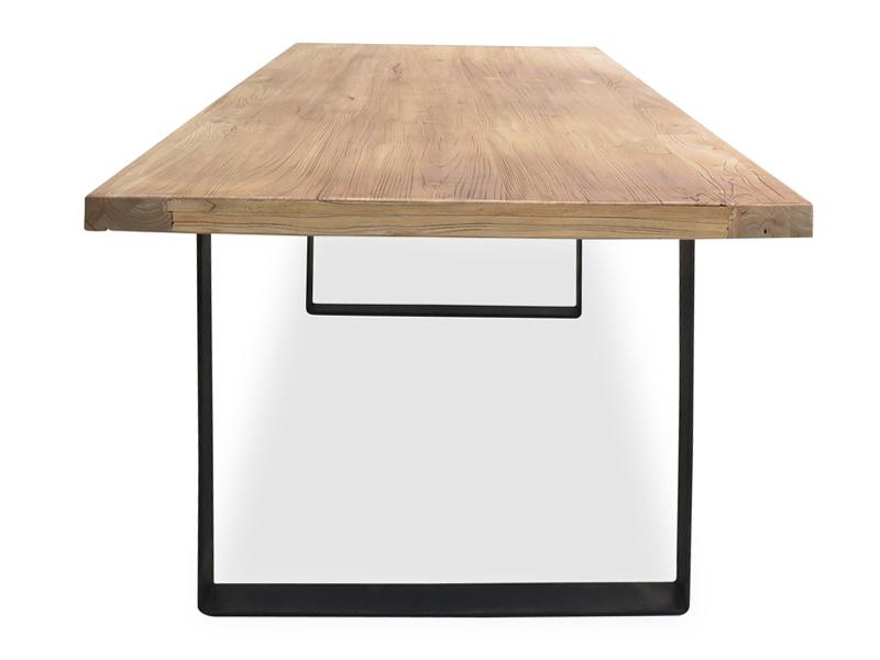 Dalton Reclaimed Elm Wood 1.5m Dining Table - Rustic Natural