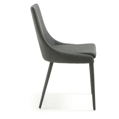 Ex Display - Dant Fabric Dining Chair - Dark Grey - Last One