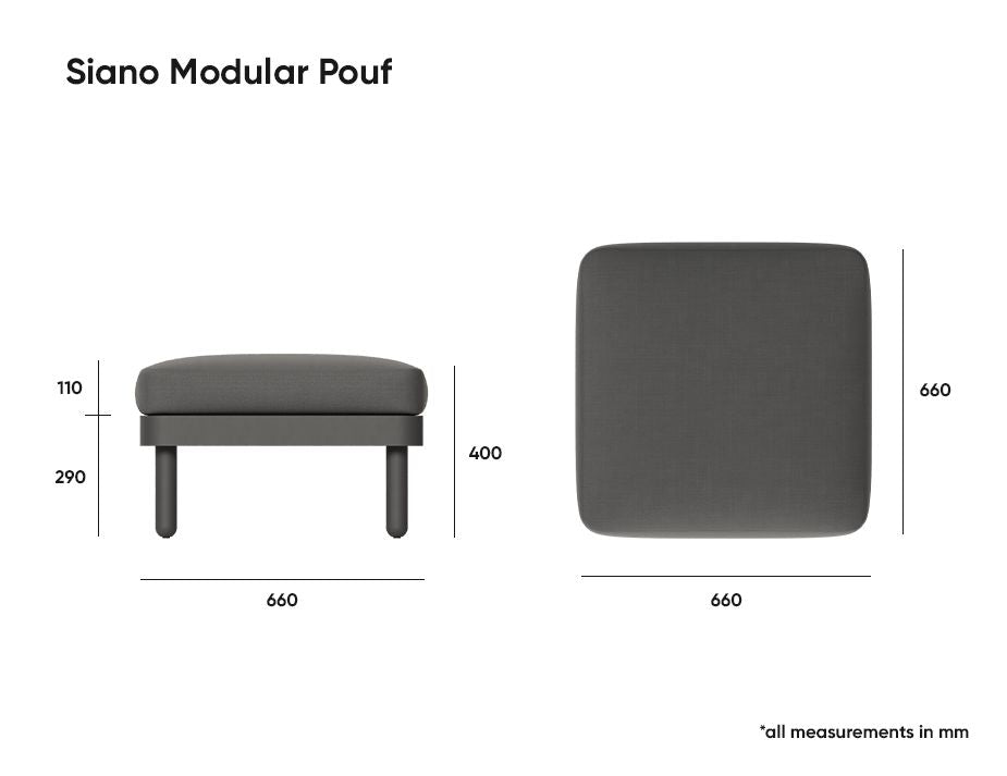 Siano Outdoor Modular Pouf