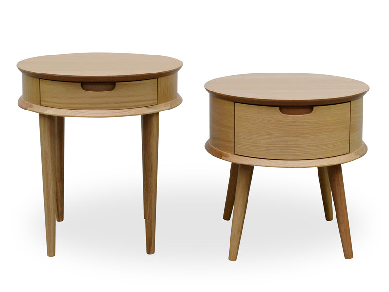 Round Side Table - Walnut