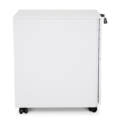3 Drawers Mobile Pedestal - White