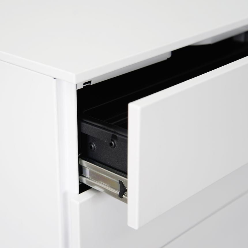 3 Drawers Mobile Pedestal - White