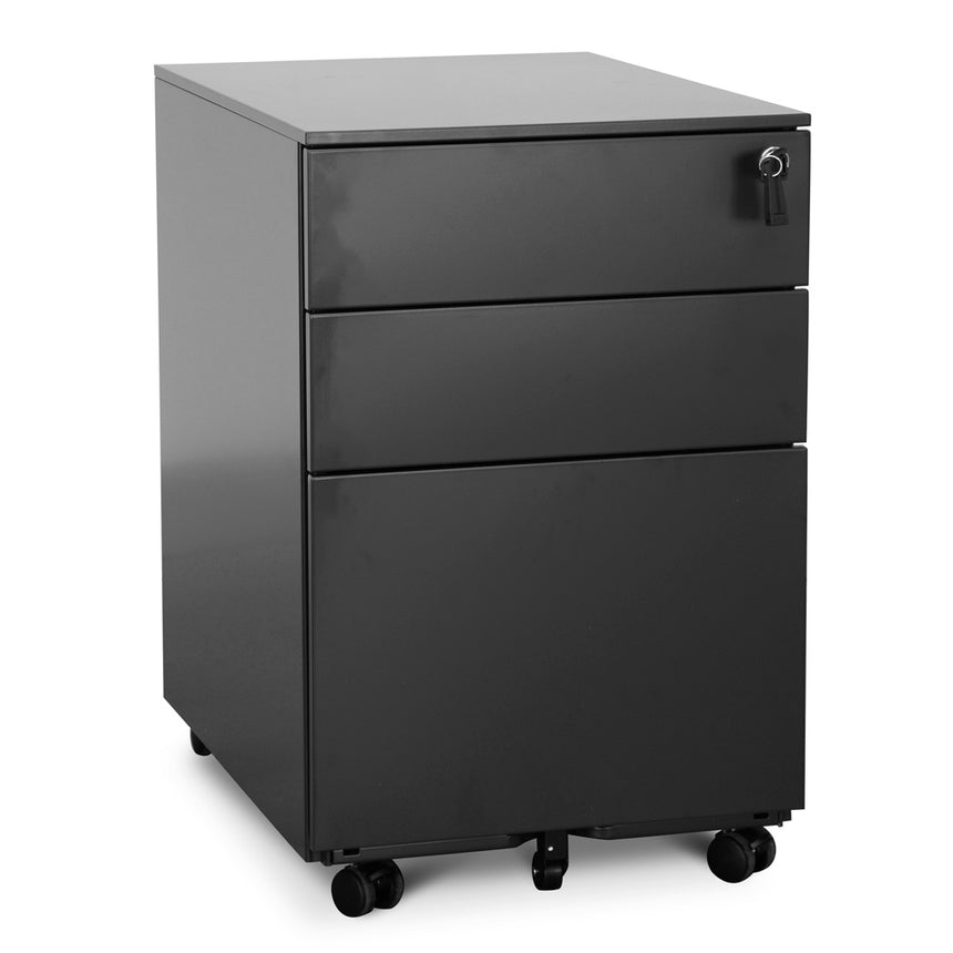 3 Drawers Mobile Pedestal - Black