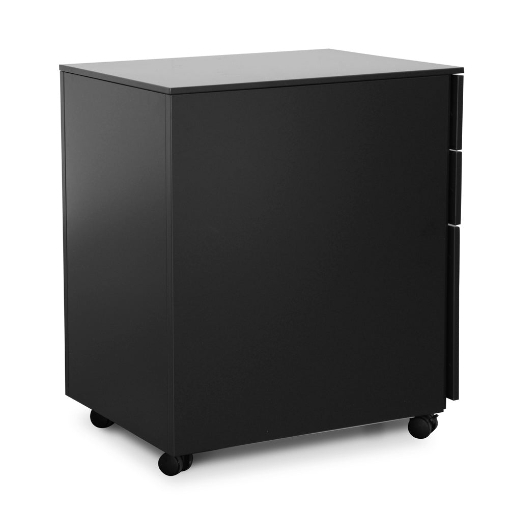 Russel 3-Drawer Mobile Pedestal – Black – view 5