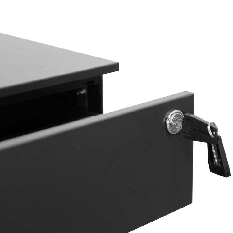 Russel 3-Drawer Mobile Pedestal – Black – view 8