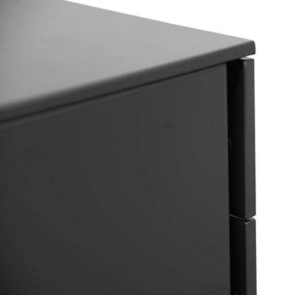 3 Drawers Mobile Pedestal - Black