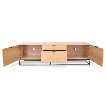180cm Entertainment TV Unit - Natural Oak