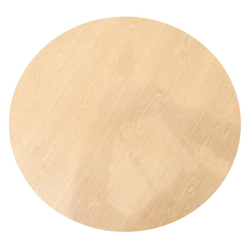 82cm Round Coffee Table - Natural - Black