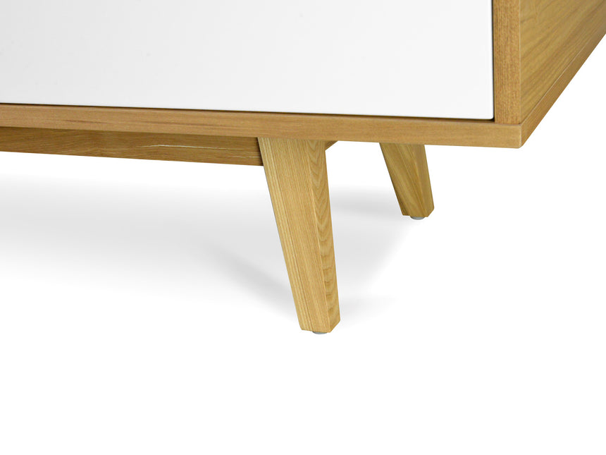 2.1m Scandinavian TV Unit - Lowline - Natural