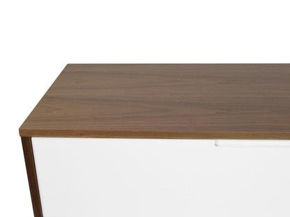 2.1m Scandinavian Lowline TV Entertainment Unit - Walnut