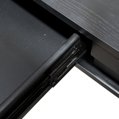 Narrow Wood Console Table - Black 75cm (H)