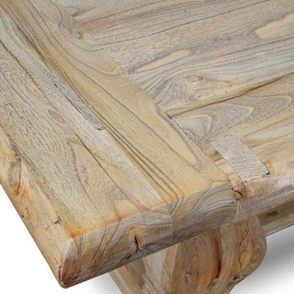 Wood Dining Table 2.4m - Rustic Natural