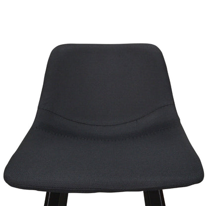 Bar Stool in Black Fabric (Set of 2)
