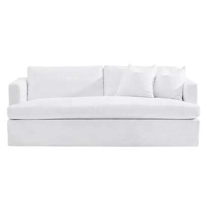 Birkshire 3 Seater White Linen Sofa