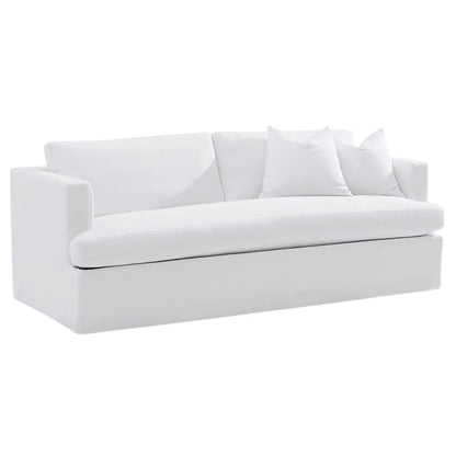 Birkshire 3 Seater White Linen Sofa