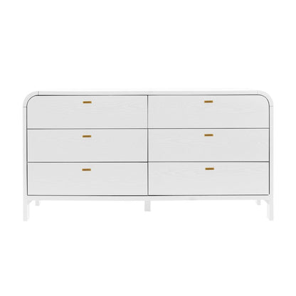 Chisholm Oak 6 Drawer Chest - White