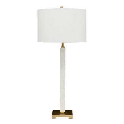 Essex Marble Table Lamp - White