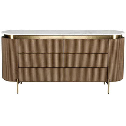 Demarco 6 Drawer Chest - Antique Gold