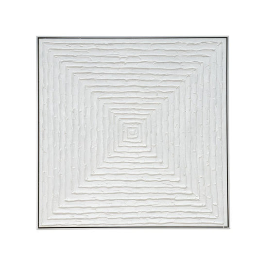 White Vortex Oil on Canvas Painting - Medium