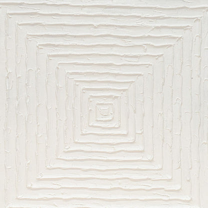 White Vortex Oil on Canvas Painting - Medium