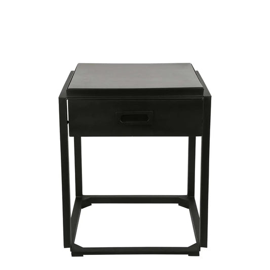 Spencer Bedside Table Mango Wood - Black