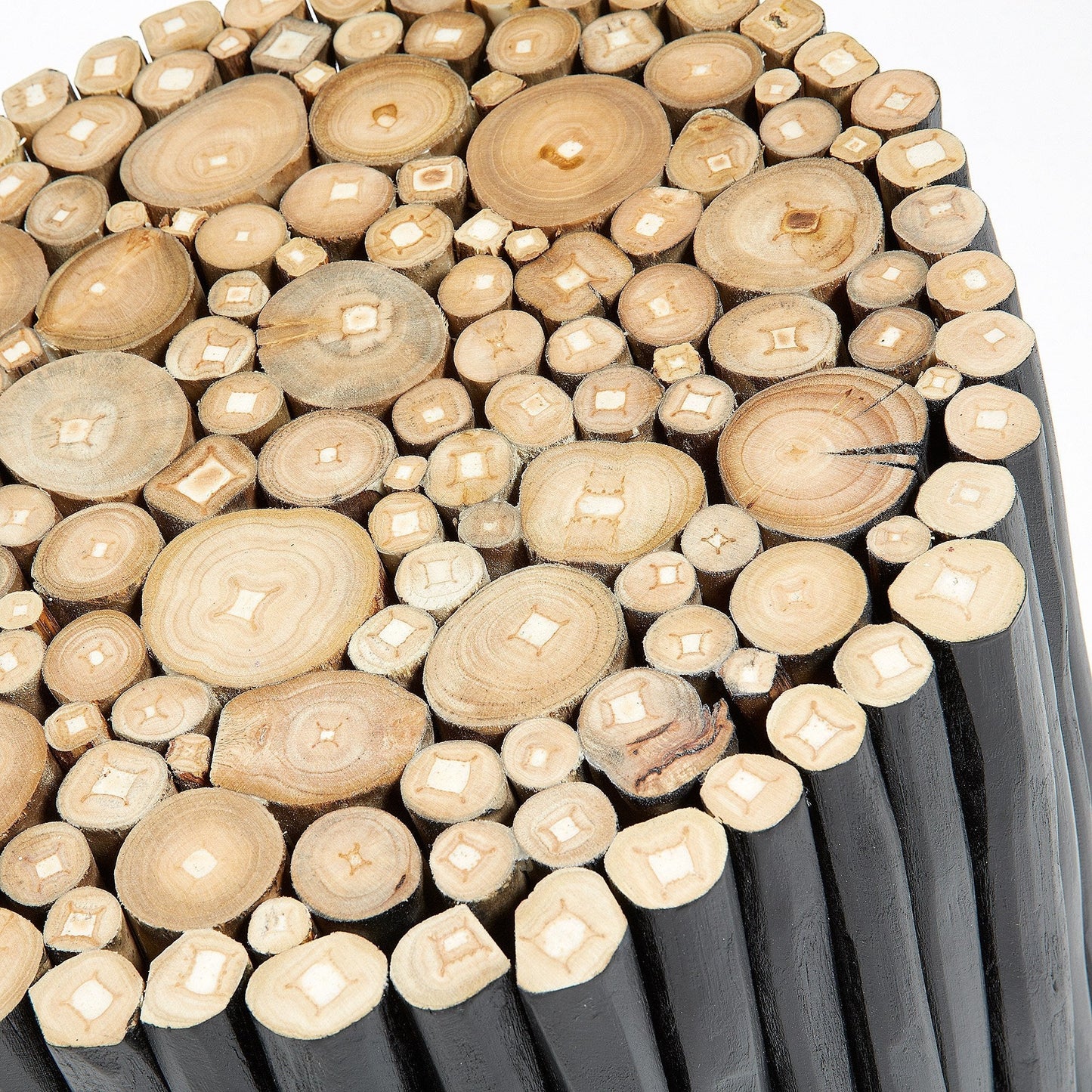 Filippo Teak Stool - Black