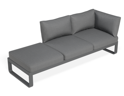 Fino 3-Seater With Backrest And Ottoman Outdoor Modular Sofa