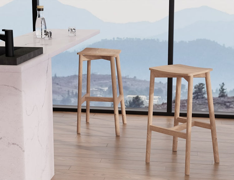 Andi Stool - Natural Finish - Backless
