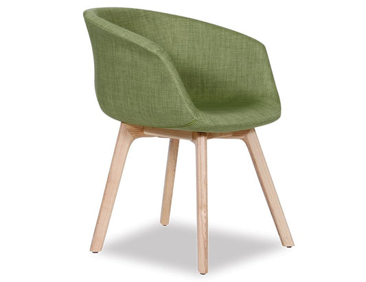 Lonsdale Armchair -  Natural - Green Fabric