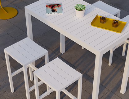 Halki Outdoor Stool - White
