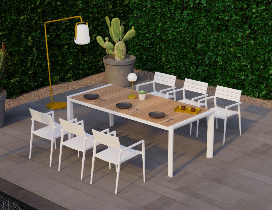 Halki Stackable Outdoor Chair - White