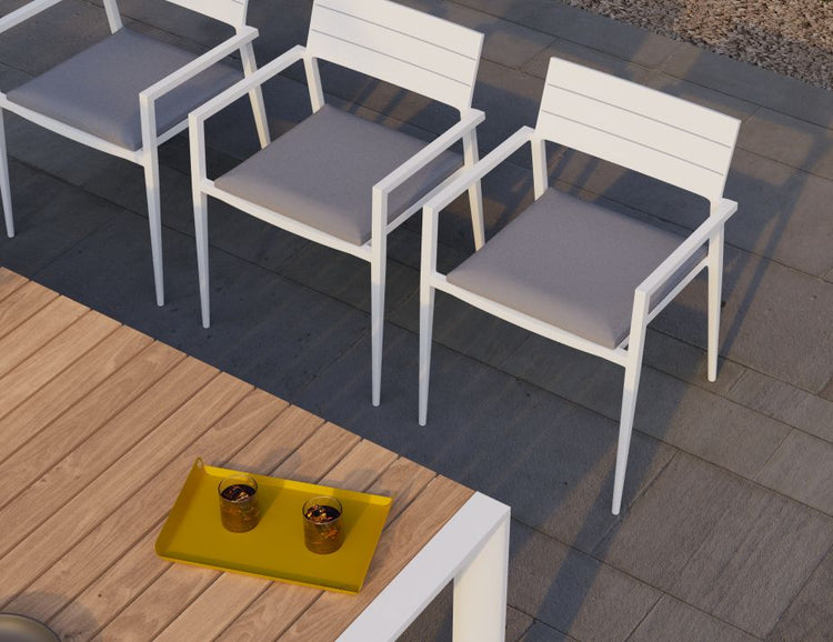 Halki Stackable Outdoor Chair - White