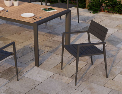 Halki Stackable Outdoor Chair - Charcoal