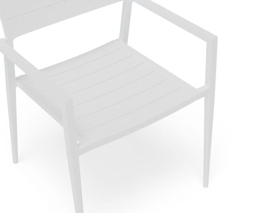 Halki Stackable Outdoor Chair - White