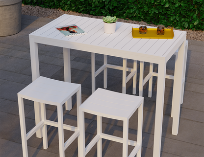Halki Outdoor Stool - White