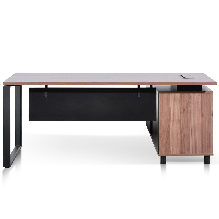 Halo 1.8m Executive Desk with Left Return – Walnut – view 2