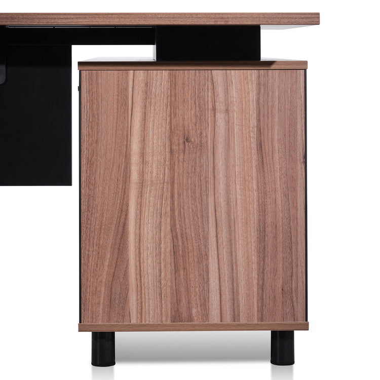 Halo 1.8m Executive Desk with Left Return – Walnut – view 12