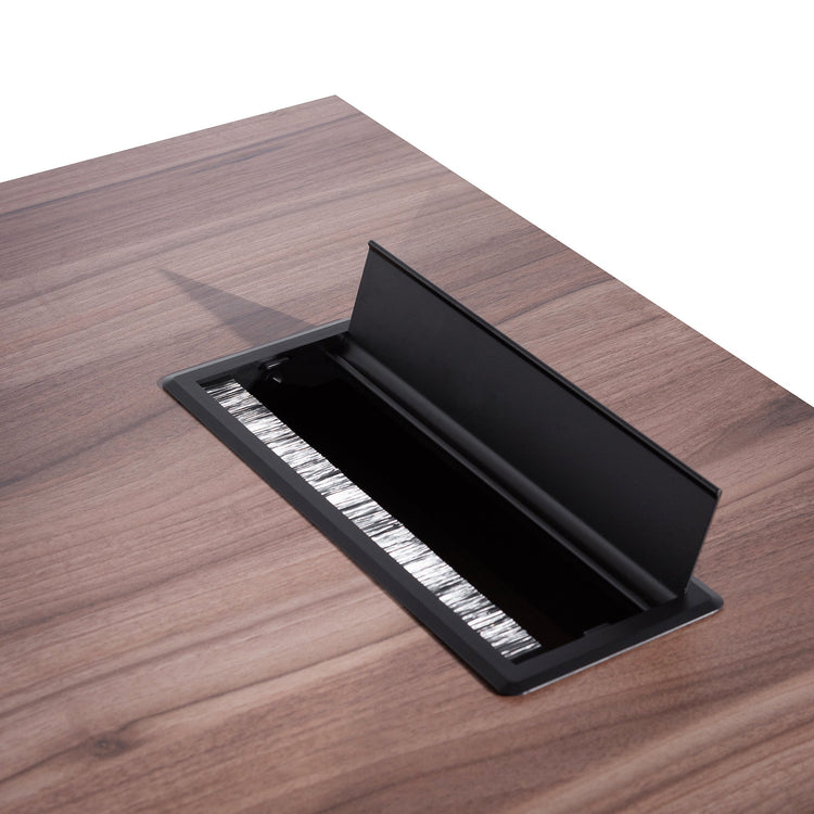 Halo 1.8m Executive Desk with Left Return – Walnut – view 14