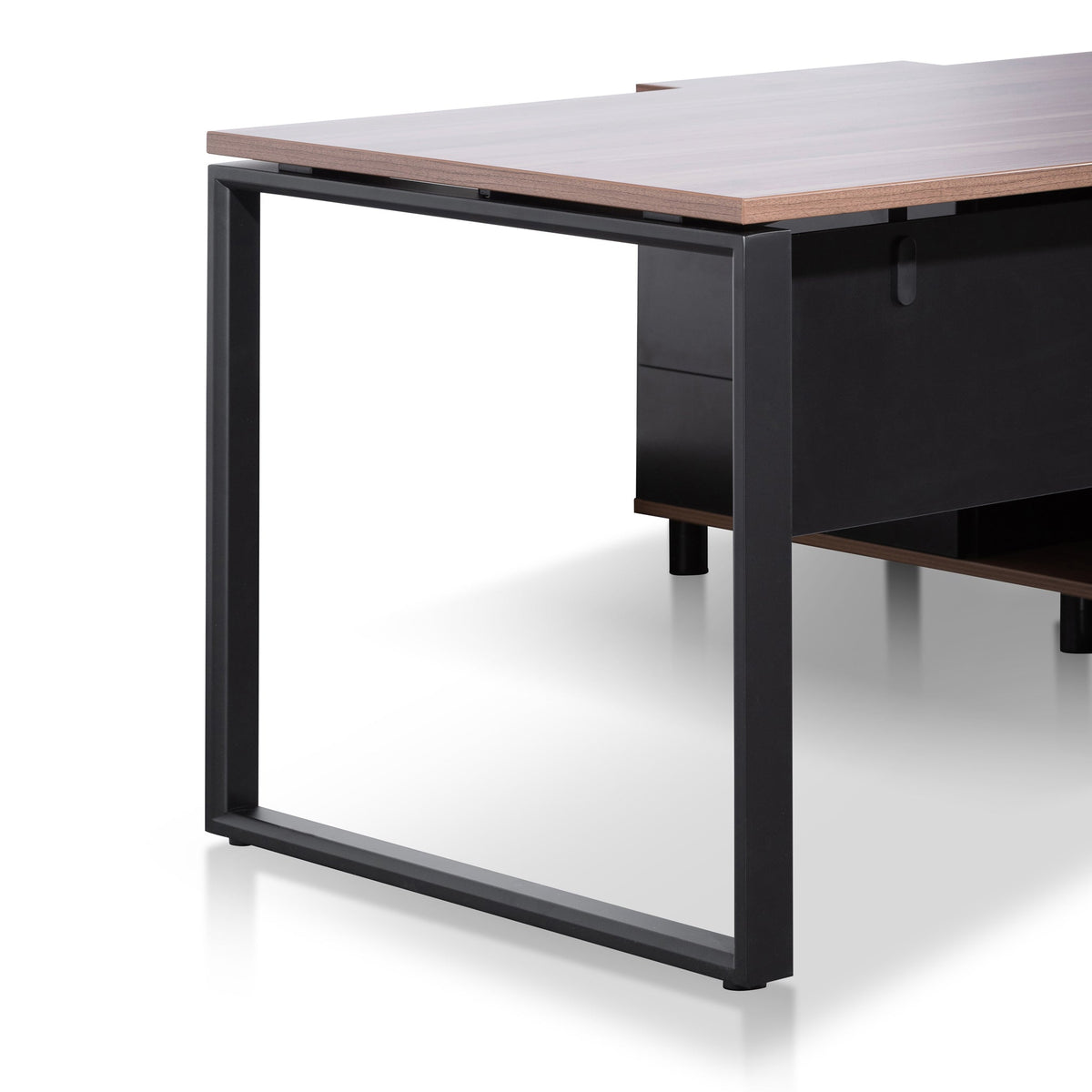 Halo 1.8m Executive Desk with Left Return – Walnut – view 4