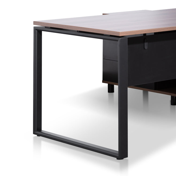 Halo 1.8m Executive Desk with Left Return – Walnut – view 4