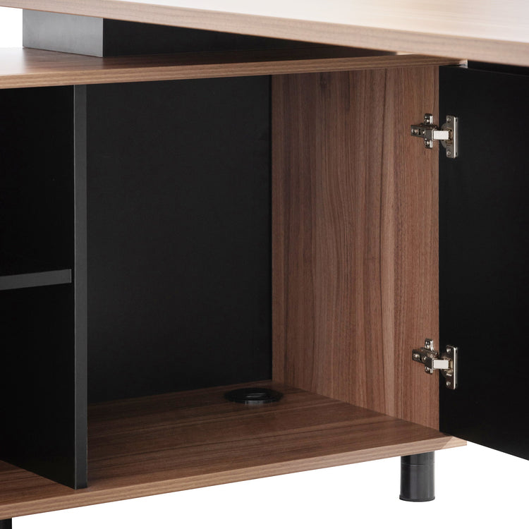 Halo 1.8m Executive Desk with Left Return – Walnut – view 7