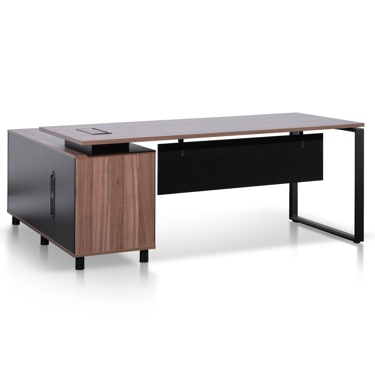 Halo 1.8m Executive Desk with Right Return – Walnut – view 3