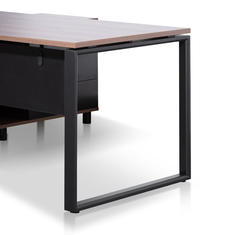Halo 1.8m Executive Desk with Right Return – Walnut – view 4