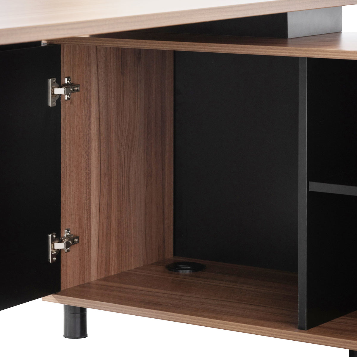 Halo 1.8m Executive Desk with Right Return – Walnut – view 7