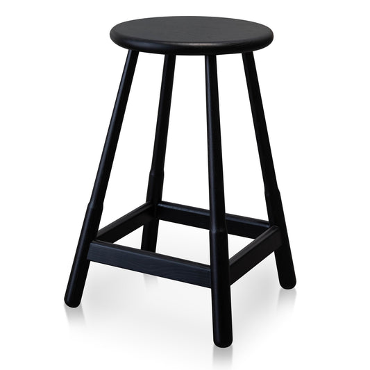 Ex Display - Hathor Wooden Bar stool - Ash Black