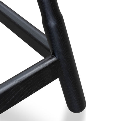 Ex Display - Hathor Wooden Bar stool - Ash Black